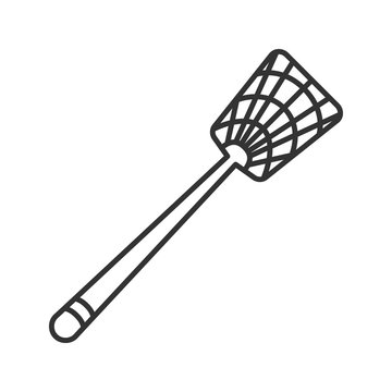 Fly-swatter linear icon