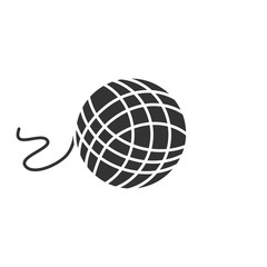 Knitting yarn clew glyph icon