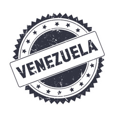 Venezuela  Black grunge stamp isolated