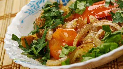 Tajik dish with pita bread