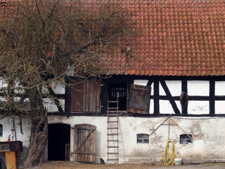 Farma z domem szachulcowym, Polska © Iwona
