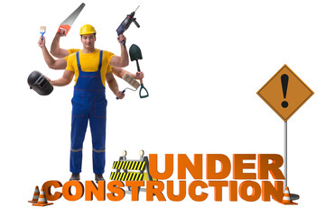 Concept of under construction for your webpage