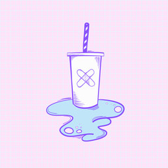 Illustration of cold drink icon