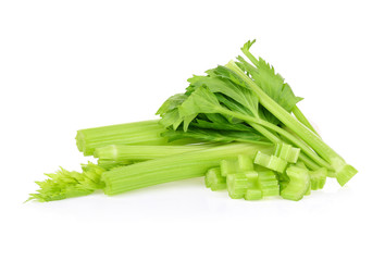 fresh celery isolated on white background