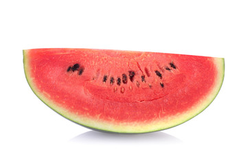 Slice of watermelon on white background