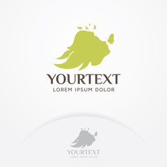 Beauty salon logo. Silhouette of a woman face or head for salon logos, spa, treatments, massage, skin care, beauty and health. Vector logo template