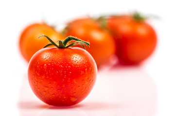 Tomato on white