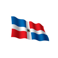 Dominicana flag, vector illustration
