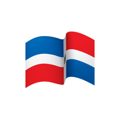 Dominicana flag, vector illustration