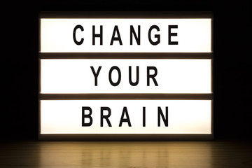 Change your brain light box sign board