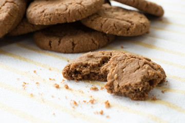 Oatcake, oatmeal cookies just baked for healthy breakfast