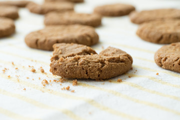 Oatcake, oatmeal cookies just baked for healthy breakfast