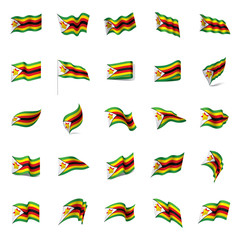 Fototapeta na wymiar Zimbabwe flag, vector illustration