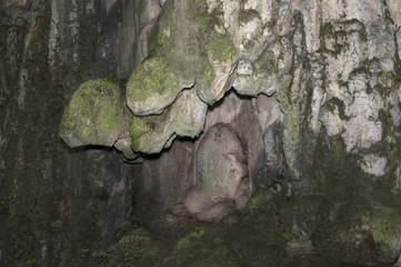 stone cave inside view