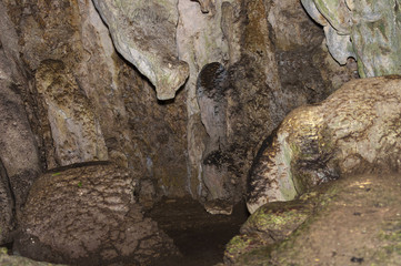 stone cave inside view