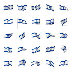 Israel flag, vector illustration