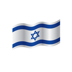 Israel flag, vector illustration