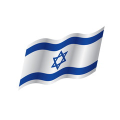 Israel flag, vector illustration