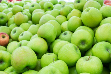 ripe apples on the market