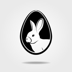 Easter egg icon isolated on white background.