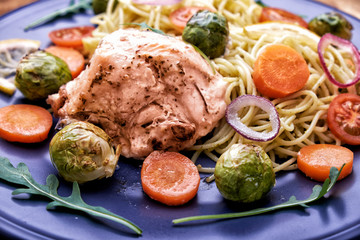 pasta with chicken and vegetables