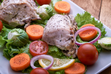 salad with chicken and vegetables