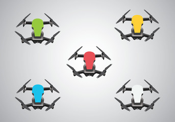 Five drones air