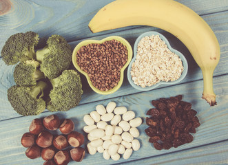 Natural products rich in vitamin B6 (Pyridoxine) . Healthy food concept.