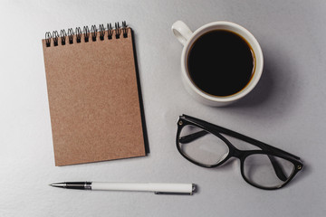 Work space, top view