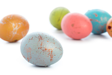 easter eggs isolated on white