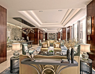 3d render of living room
