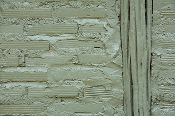 Grey wood with Grey brick wall background