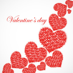 Valentine's day background with hearts. Vector illustration. Eps 10