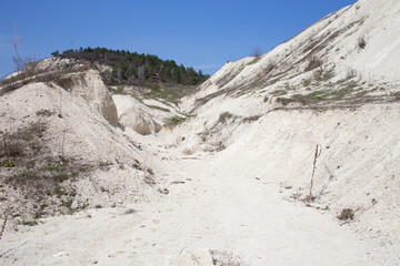 Fototapeta na wymiar Beautiful valley with limestone minerals.