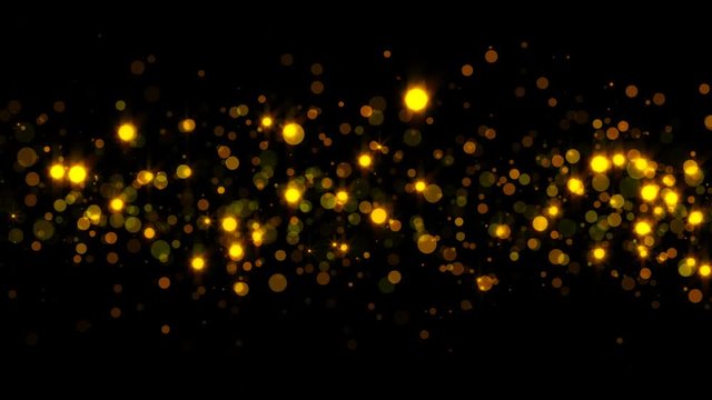 Abstract sparkling particles. 3d rendering gold background.
