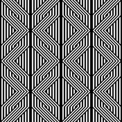 Obraz premium Design seamless monochrome geometric pattern