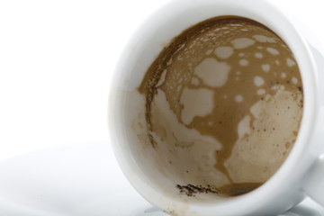 Empty cup of coffee.