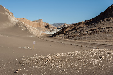 Valle de la Luna (Moon Valley) in Atacama Desert near San Pedro de Atacama, Antofagasta - Chile, South America