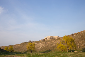 Landscape with beautiful view of hills.