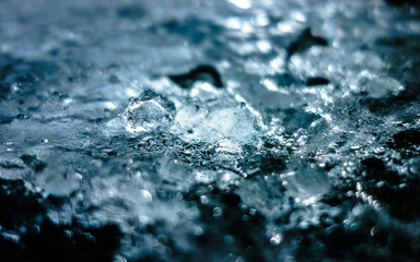 Obraz premium Cool ice road texture in morning light