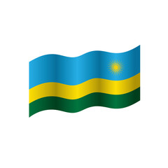 Rwanda flag, vector illustration