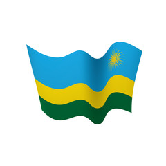 Rwanda flag, vector illustration