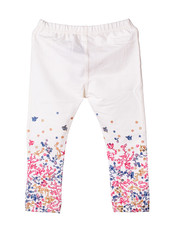 White children's panties with birds and flowers.