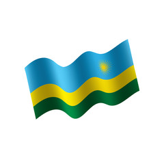 Rwanda flag, vector illustration