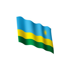 Rwanda flag, vector illustration