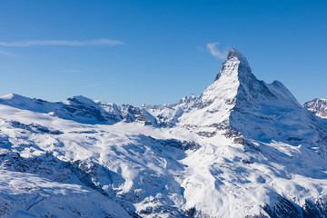 Spectacular Matterhorn above Zermatt in Switzreland