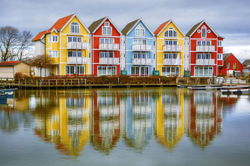 Colourful houses in Greifswald (Germany)