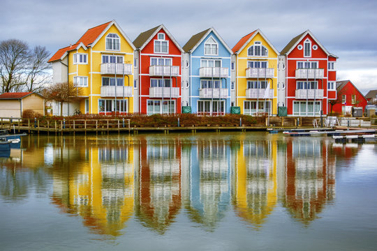 Colourful houses in Greifswald (Germany)