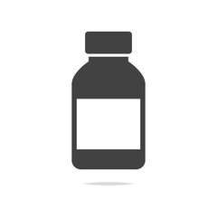 Medicine bottle icon vector isolated