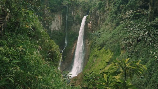 Huge Waterfall, Catarate Del Toro, Costa Rica | Slow Motion